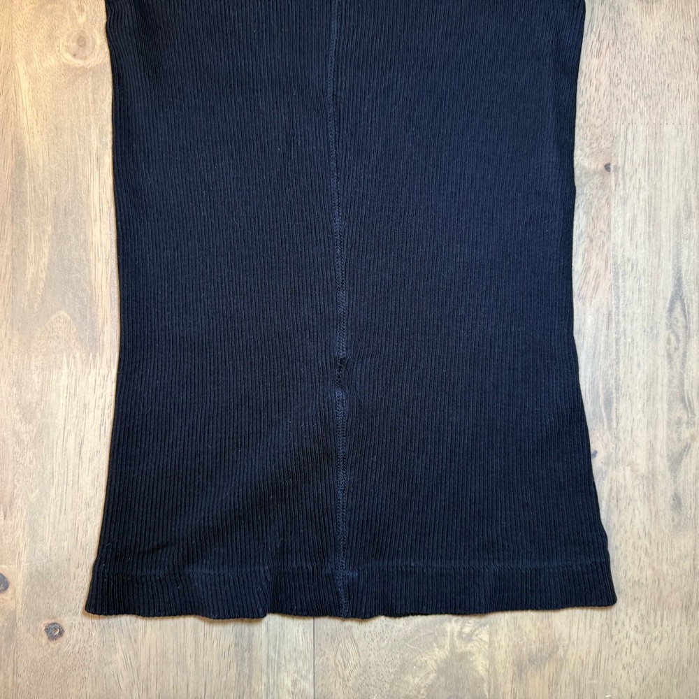 Re/Done Ribbed Racerback Tank, Black, Size Small - Picture 8 of 9